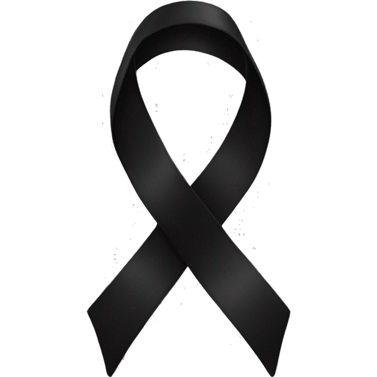 black ribbon emoji