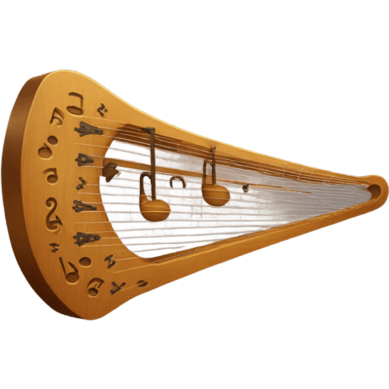 21 string harp lute emoji