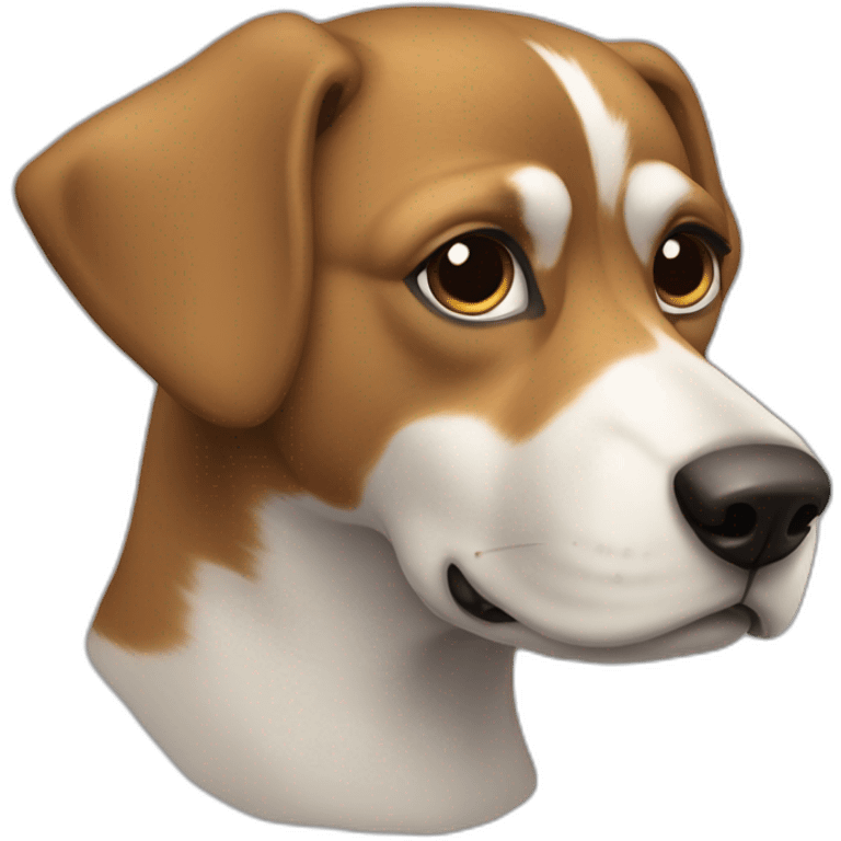 a dog dolichocephalic in profile emoji