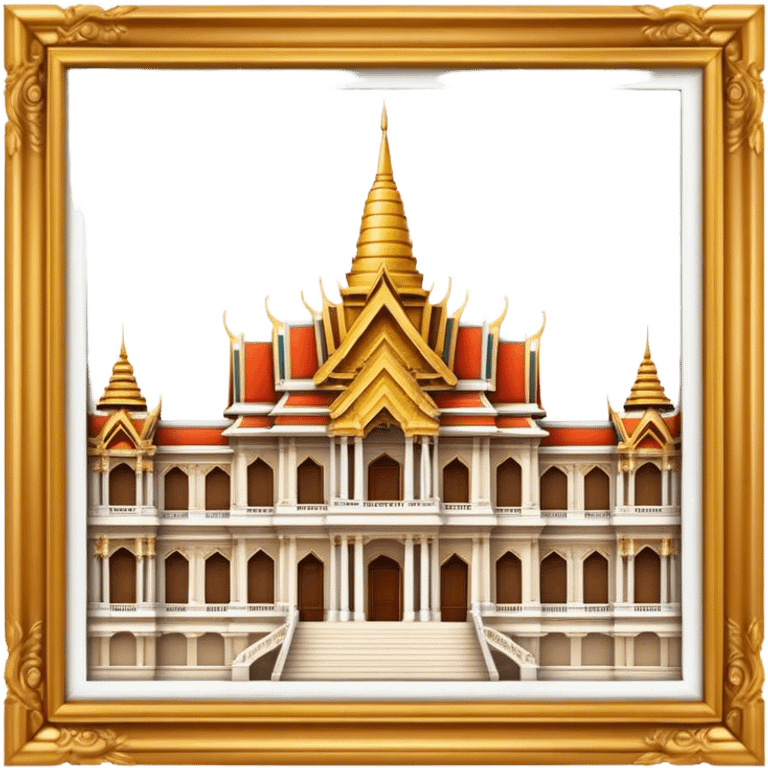 Cinematic Realistic Grand Palace Landmark Emoji, showcasing opulent palace architecture rendered with rich textures and regal, dynamic lighting. emoji