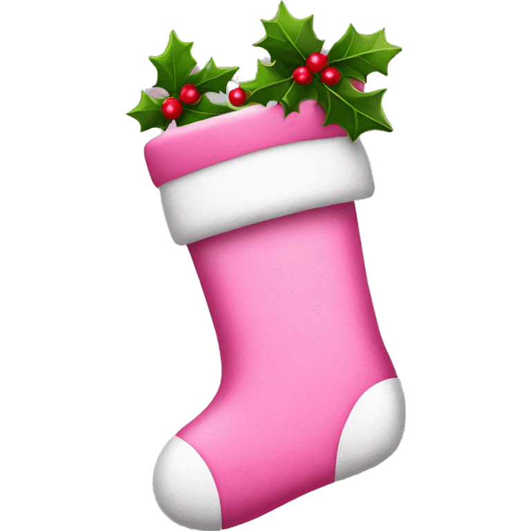 pink christmas stocking  emoji