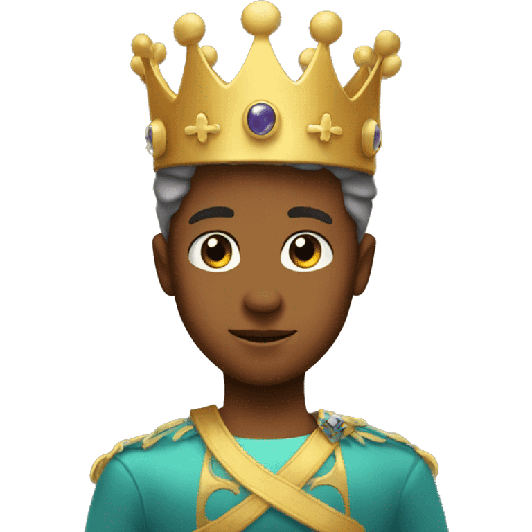 A little prince in a crown on his head emoji