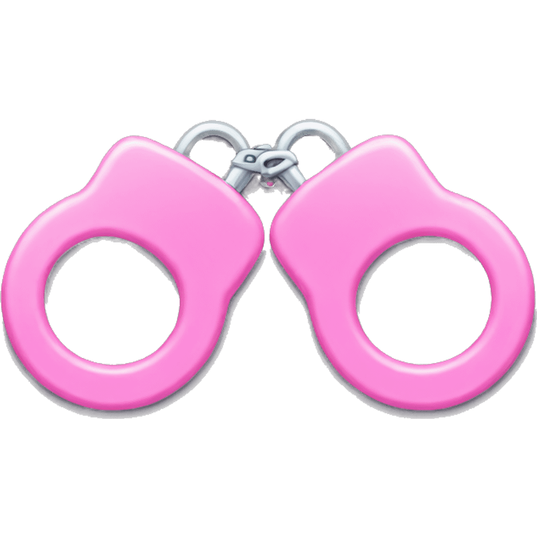 fuzzy pink handcuffs emoji