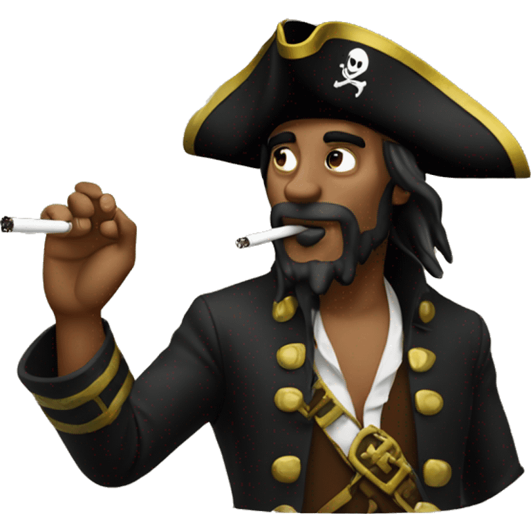 Pirates smoking a cigarette emoji