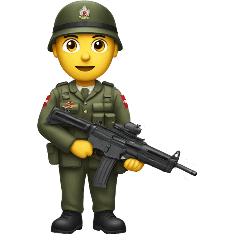 Canadian Armed forces holding gun emoji