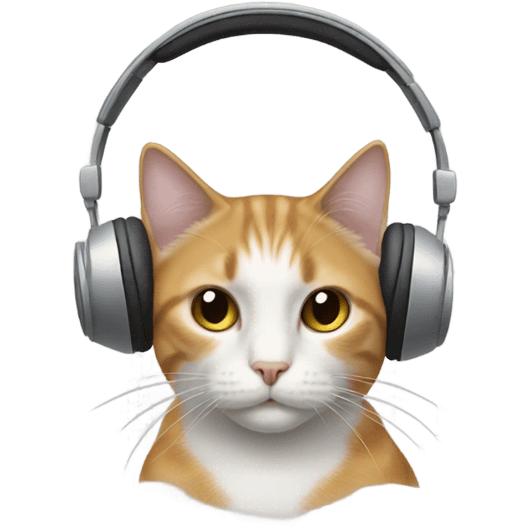 cat with headphones emoji