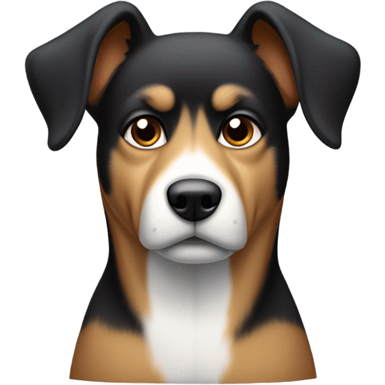 black and tan  no white dog frozen  emoji