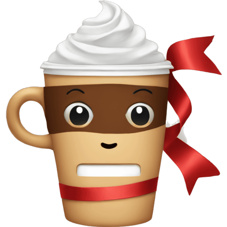 Coffee with ribbon emoji