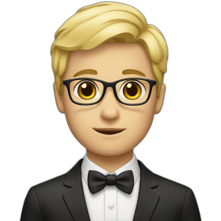 blonde boy in suit emoji