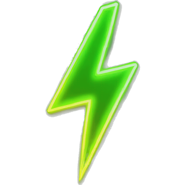 neon glowing lightning bolt emoji