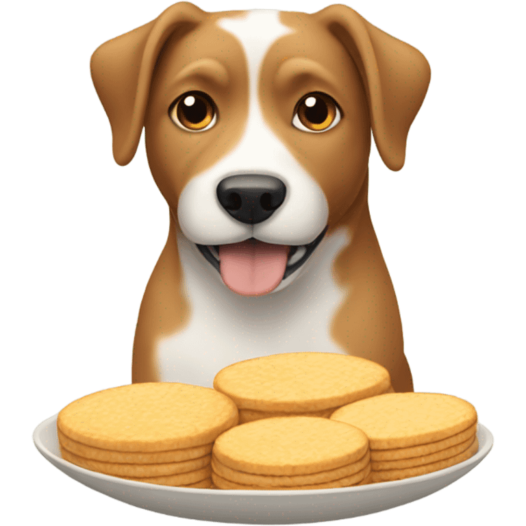 Dog eating rice cakes emoji