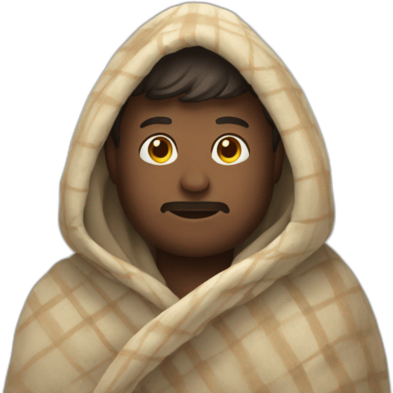 man in blanket emoji