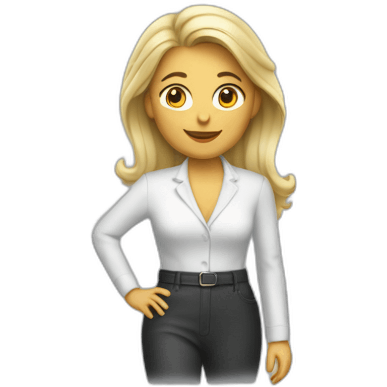 a Porsche woman emoji