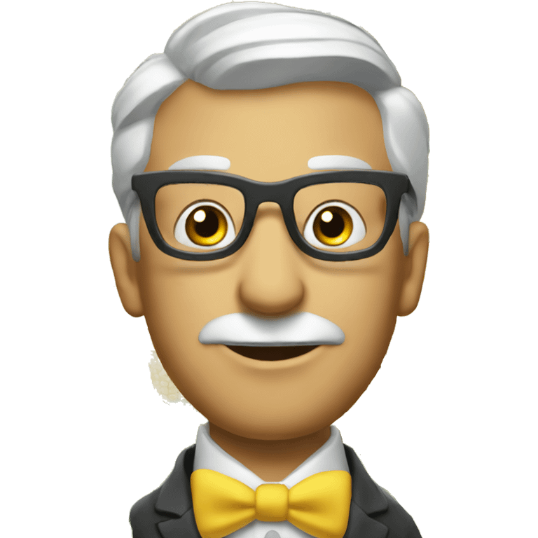 dapper gentleman in glasses with a corn emoji