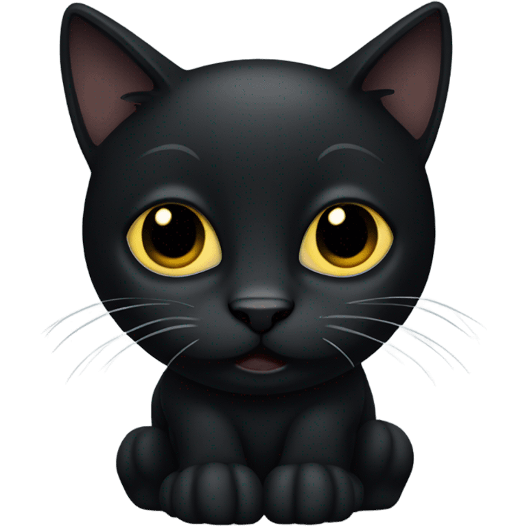 Black cat sitting  emoji