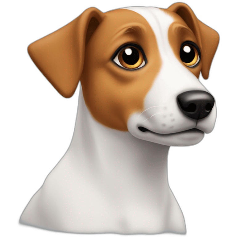 Jack Russell dog thinking emoji