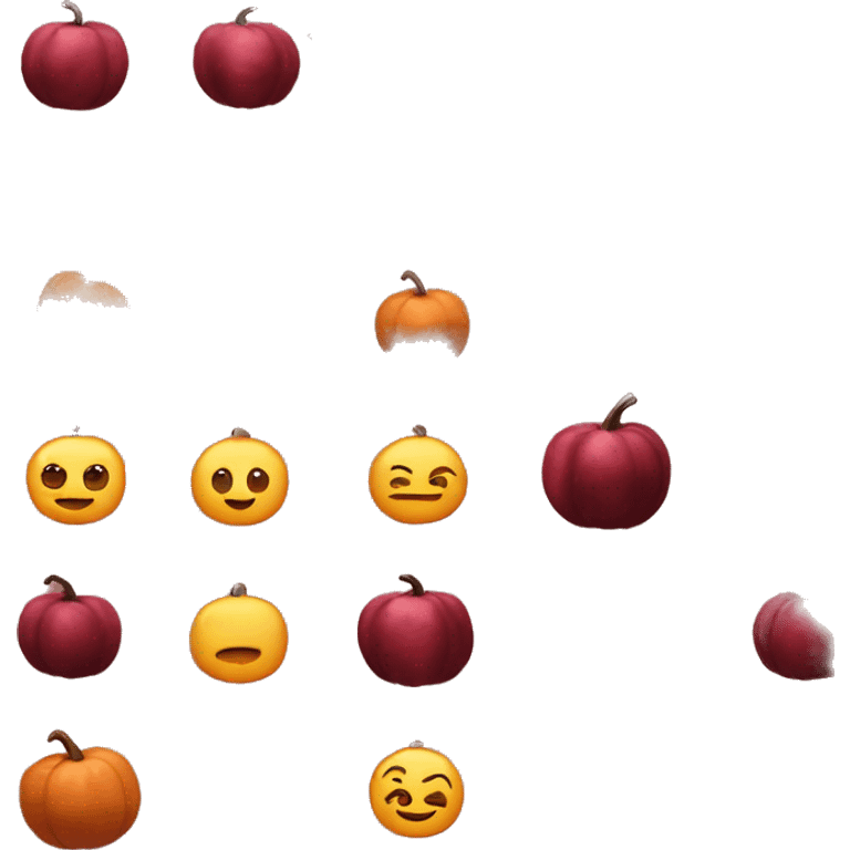 Emojis de otoño aesthetic color granate  emoji