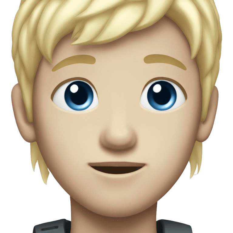 Blonde hair blue eyed boy emoji