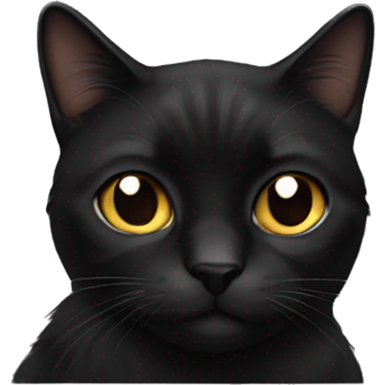 Black longhaired cat emoji