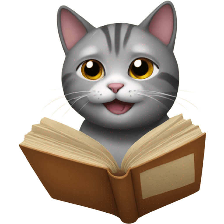 cat with a book emoji