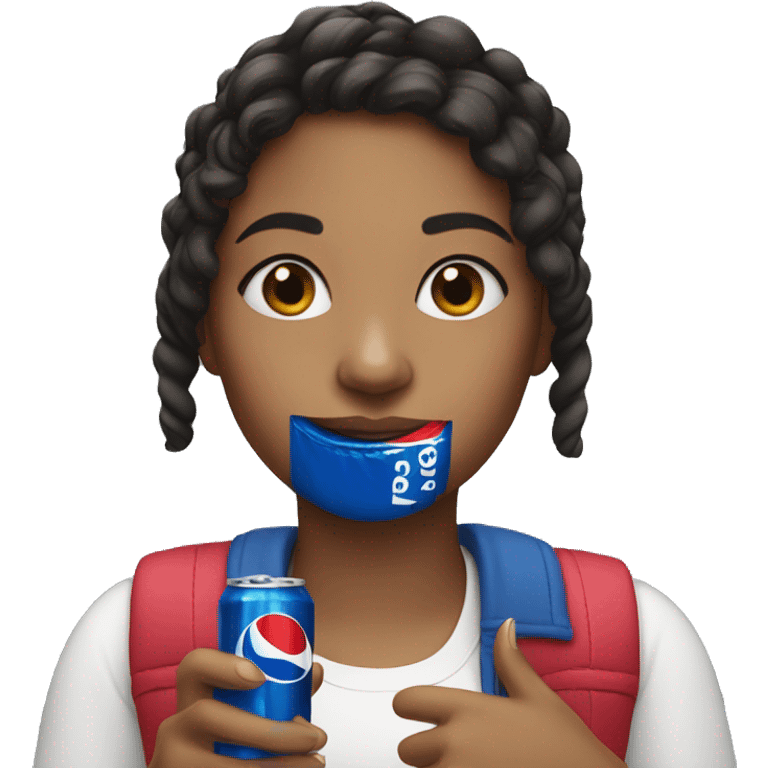 Girl with Pepsi  emoji