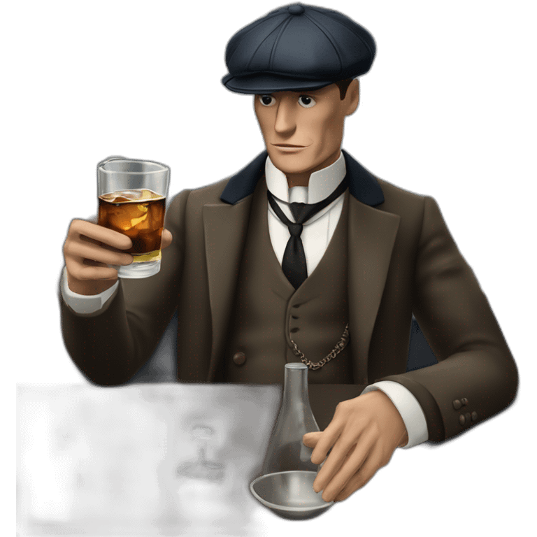 Tommy shelby peaky blinders drinking whisky emoji