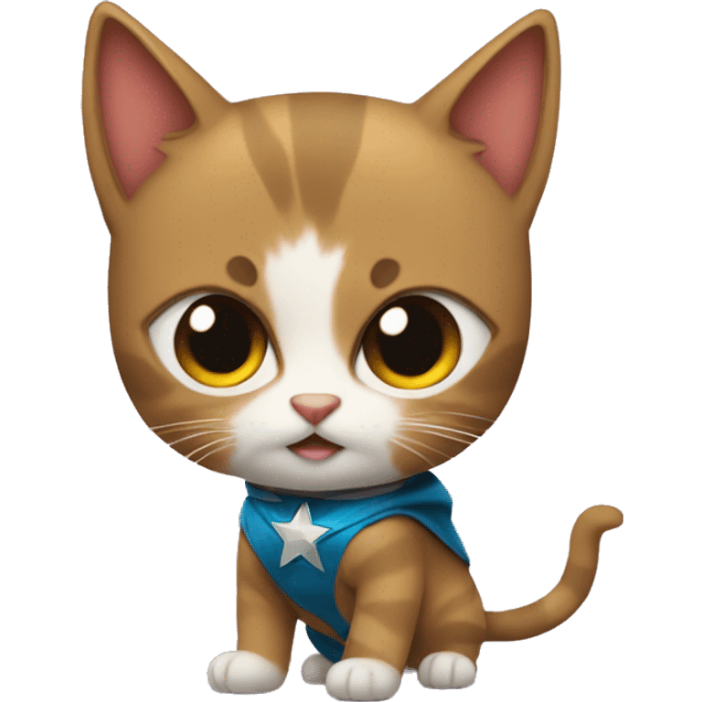 kitten superhero emoji