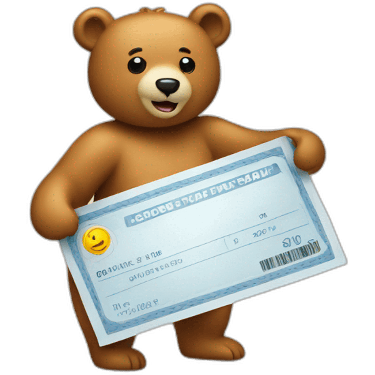 bear redeeming coupon emoji