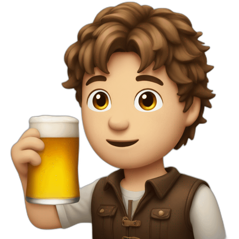 Brown hair 2023 Arthur and his beer emoji