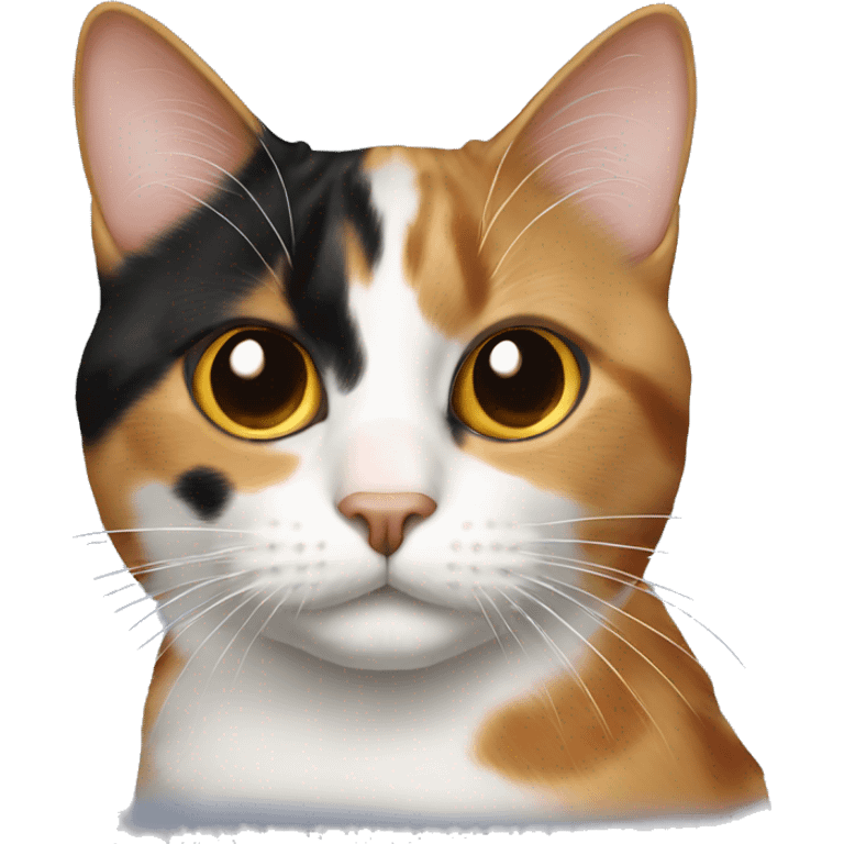 calico cat with dot at nose  emoji