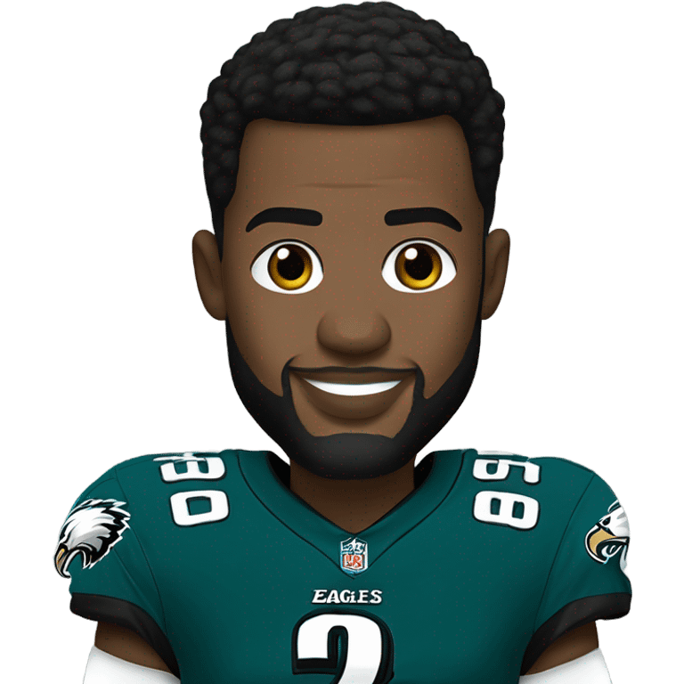 Darius Slay in an Eagles jersey with his arm in a sling.  emoji