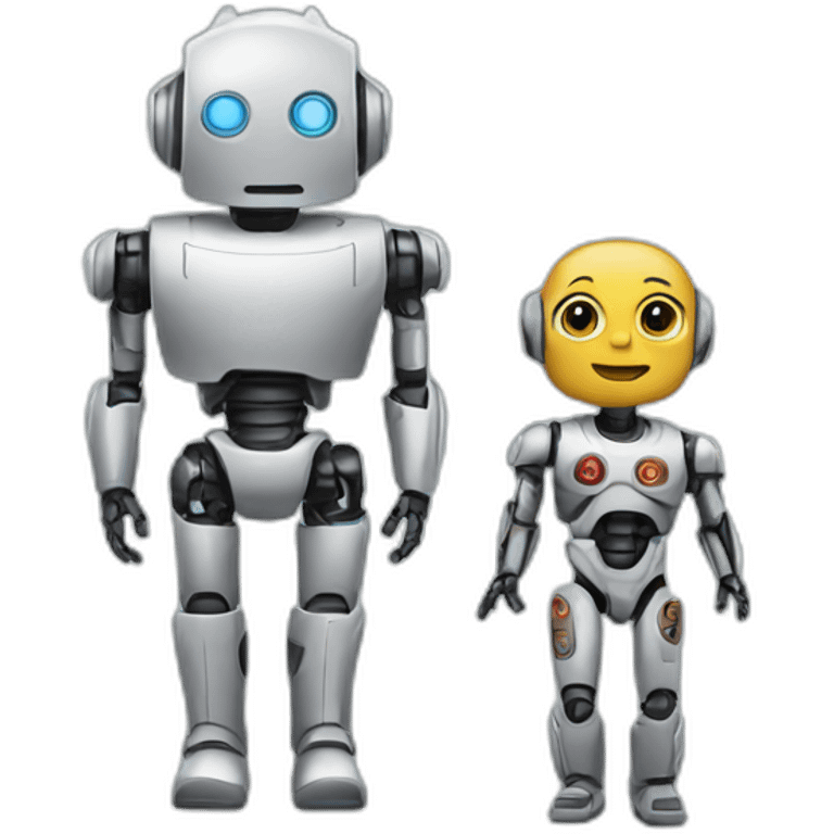 Human and robot emoji