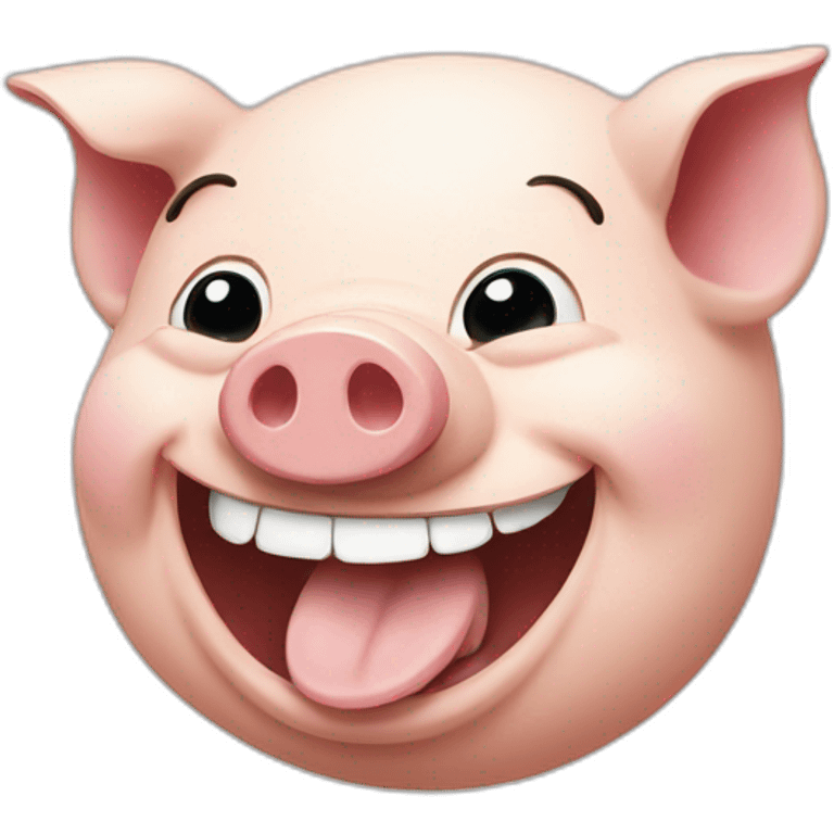 Laughing Trump pig emoji