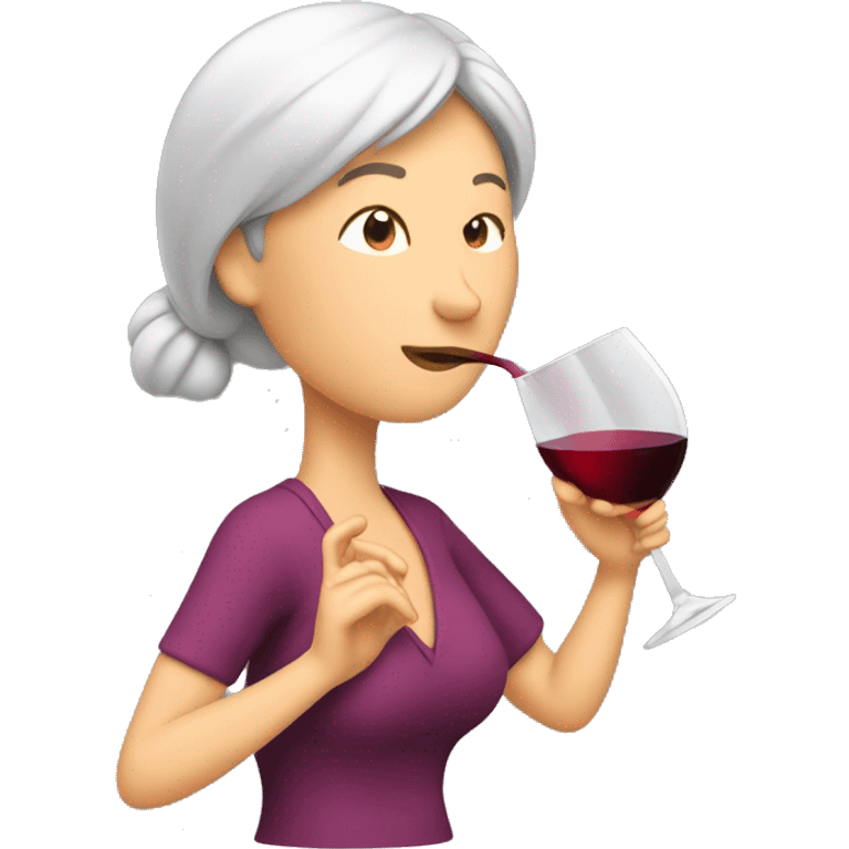 Mom Drinking wine out of decanter emoji