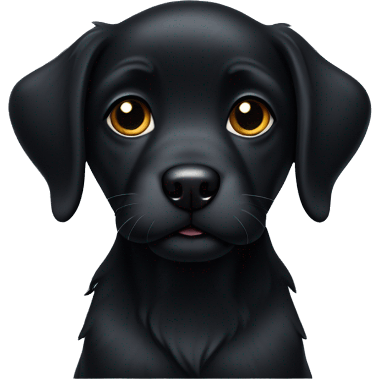 Fully Black Havaneser dog puppy  emoji