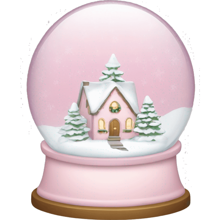 pale pink christmas snow globe emoji