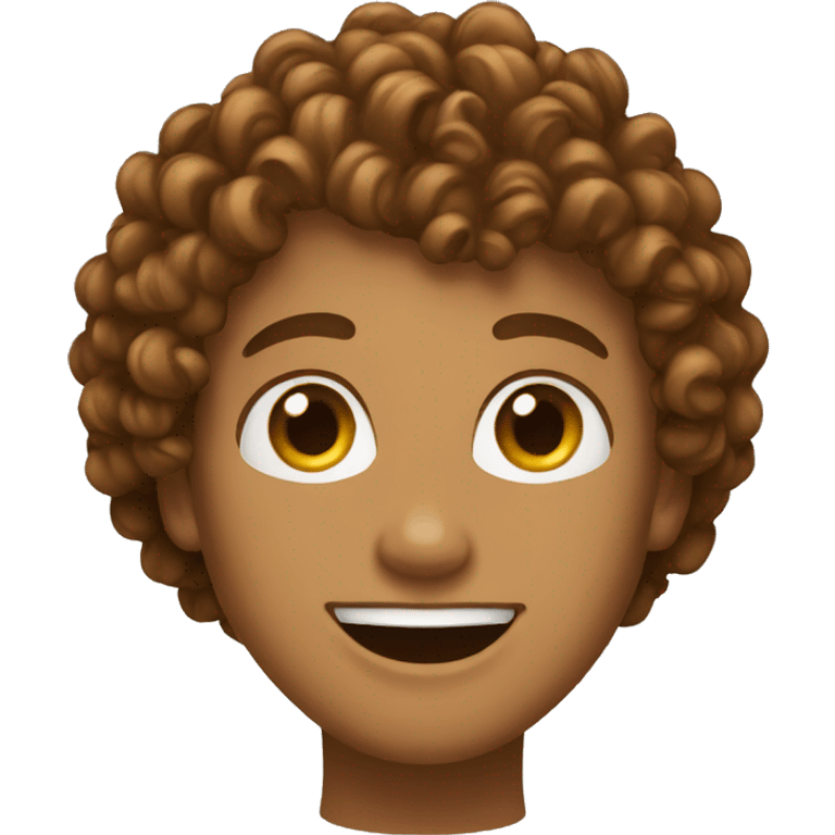 long brown curly emoji