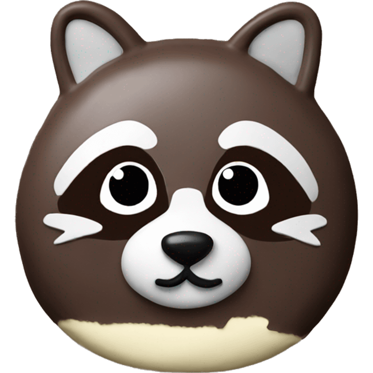 Raccoon cake chocolate  emoji