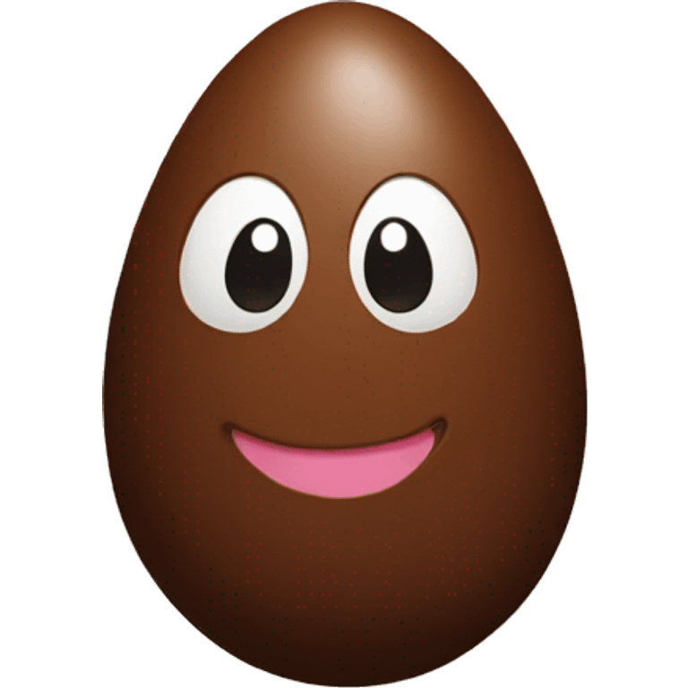 A chocolate egg emoji