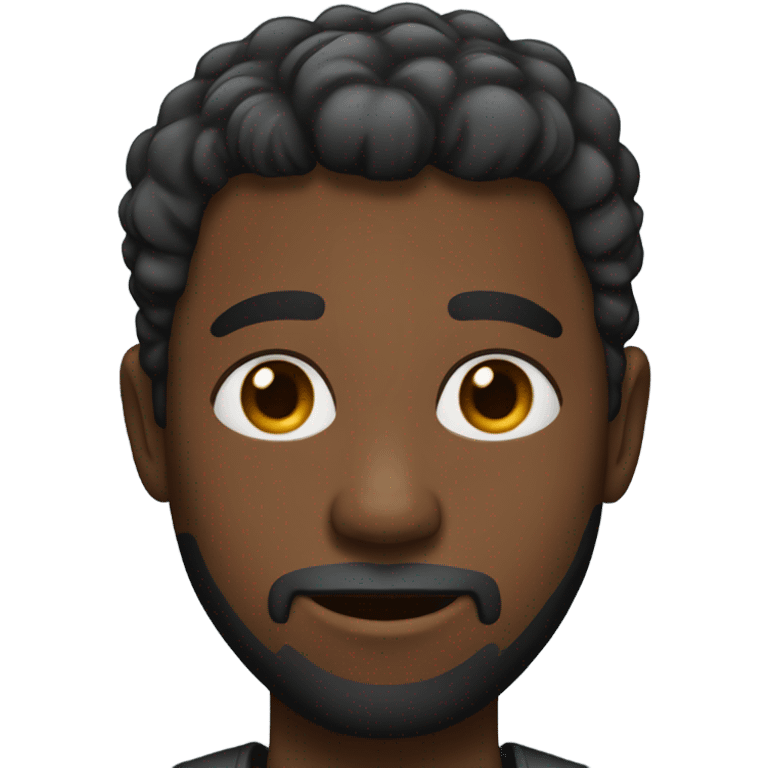 black man with short hair and a small beard emoji