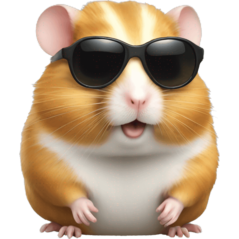 Hamster with sunglasses  emoji