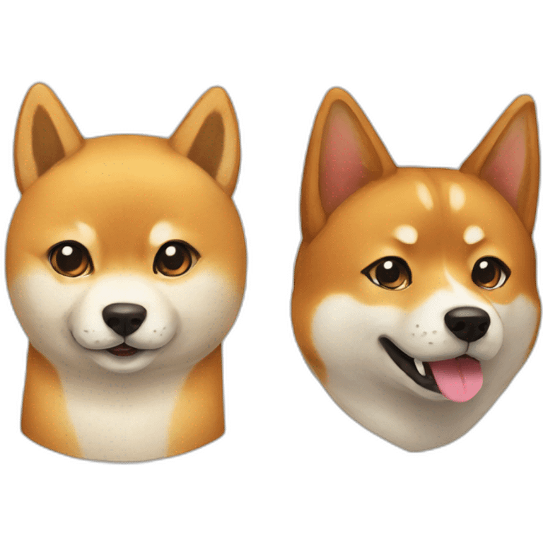 shiba inu and cat emoji