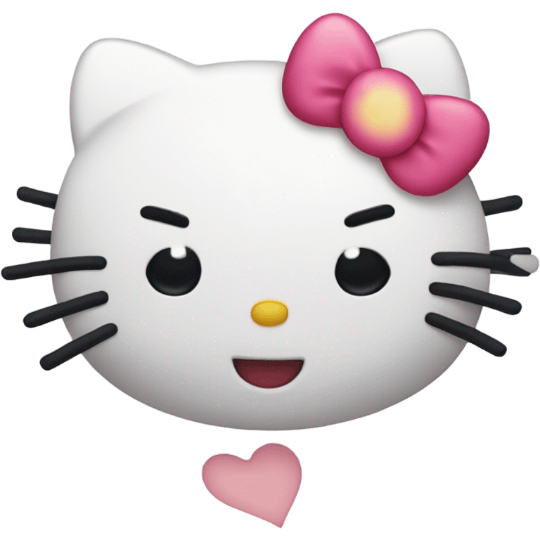 Hello kitty winking emoji