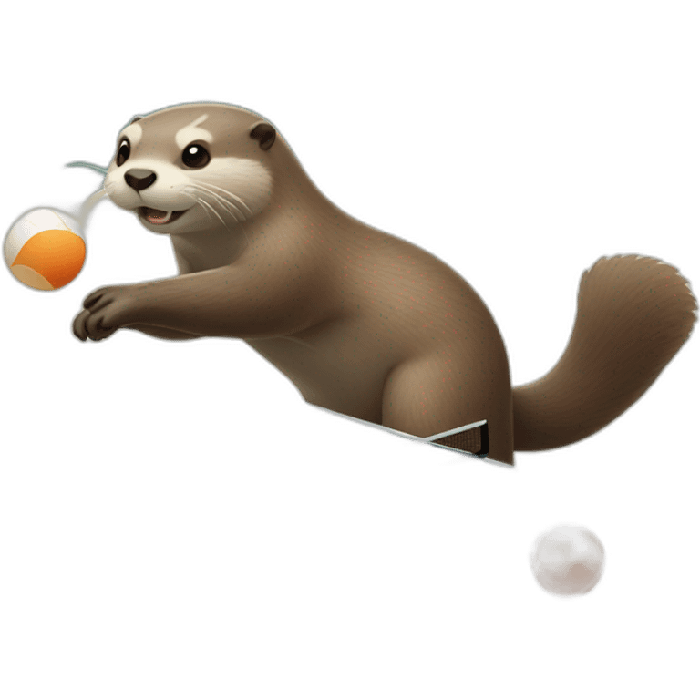 otter playing ping pong emoji