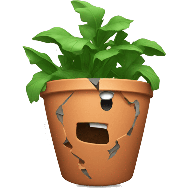 Smashed plant pot emoji