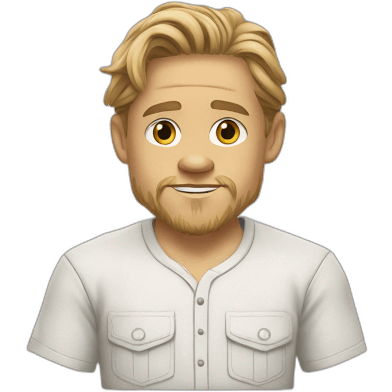 charlie hunnam cartoon wearing shirt emoji