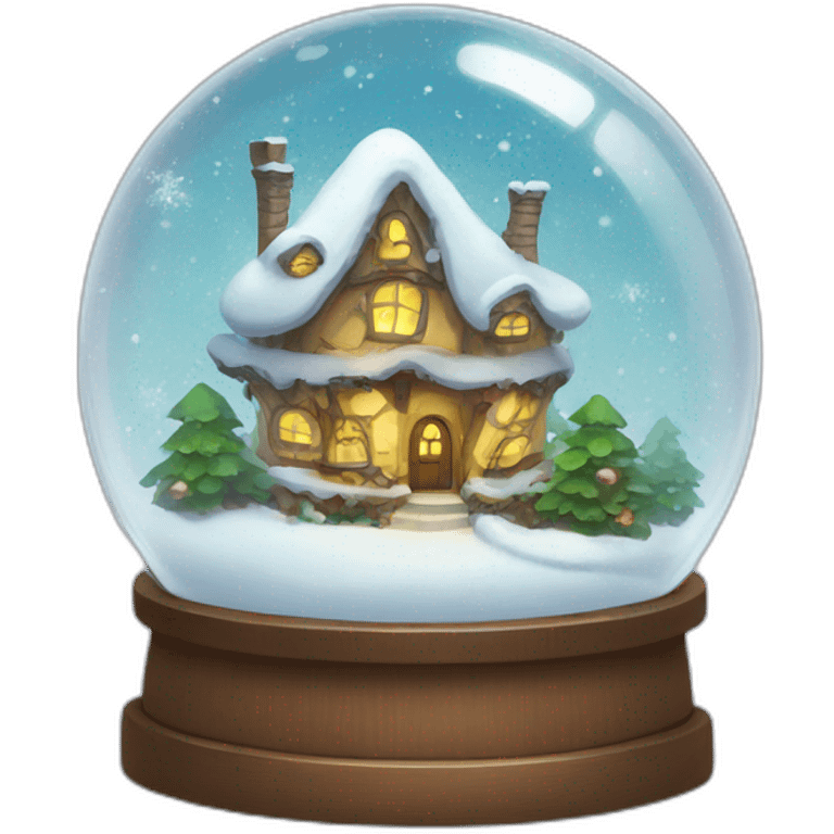 Fairy land in a snow globe emoji