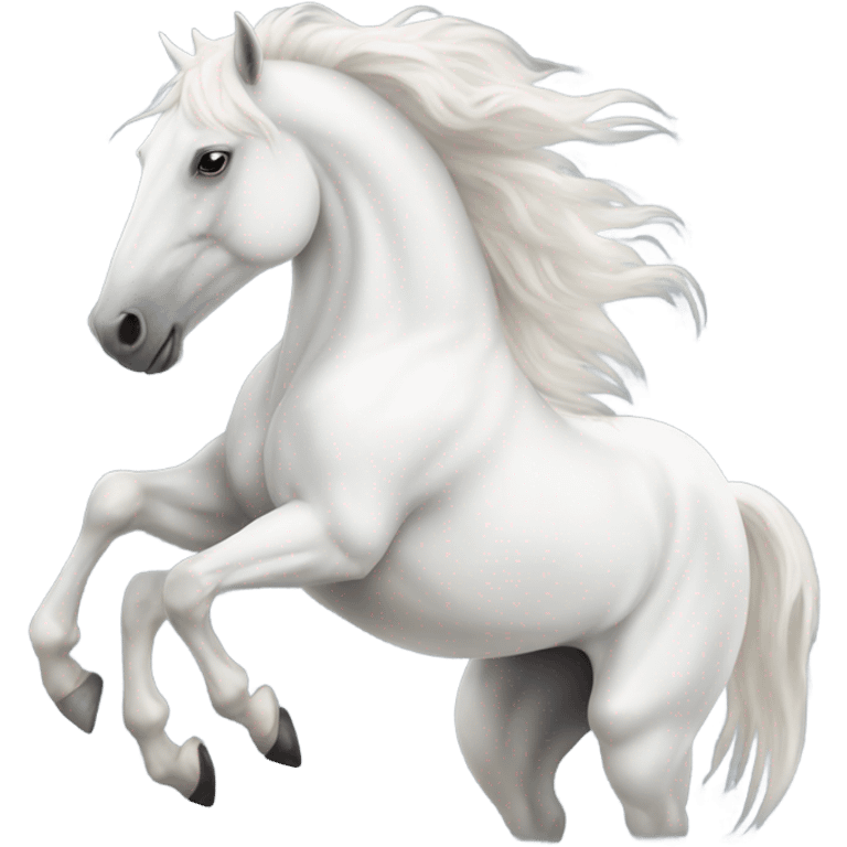 Rearing magestic white Horse emoji