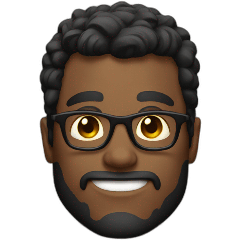 bodybuilder man with black glasses  emoji