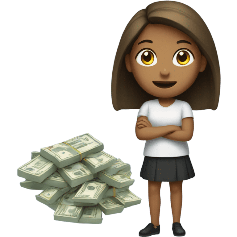 A girl who scatters money emoji